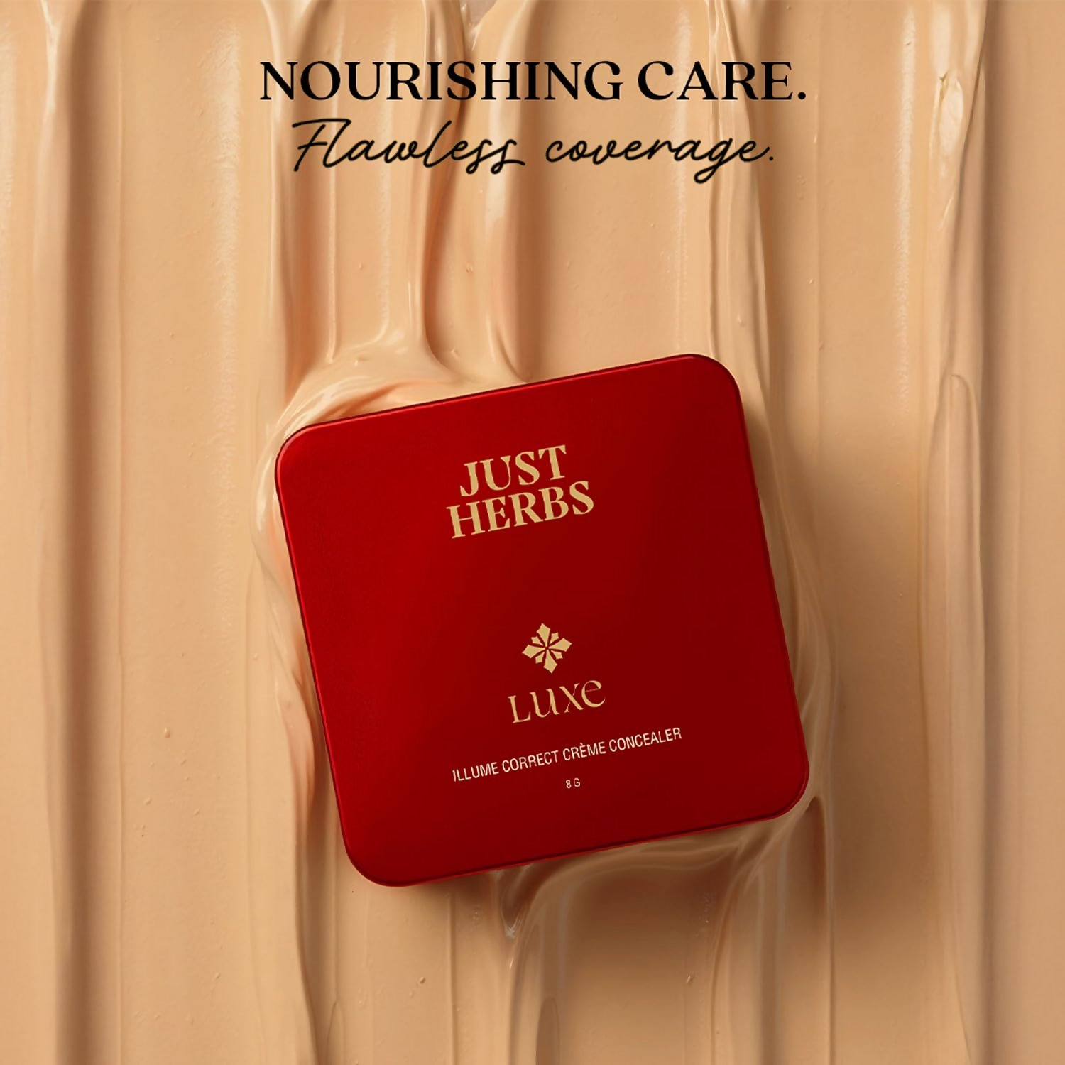 Just Herbs Luxe Illume Correct Créme Concealer Covers Dark Circles (140 Sand)