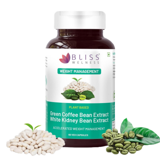Bliss Welness Green Coffee Bean Extract White Kidney Bean Extract Capsules - Grab2buy