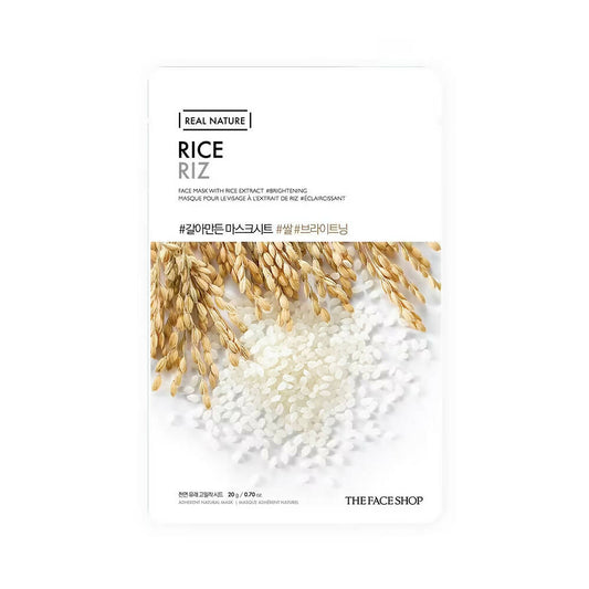 The Face Shop Real Nature Rice Face Mask - Korean Skincare 