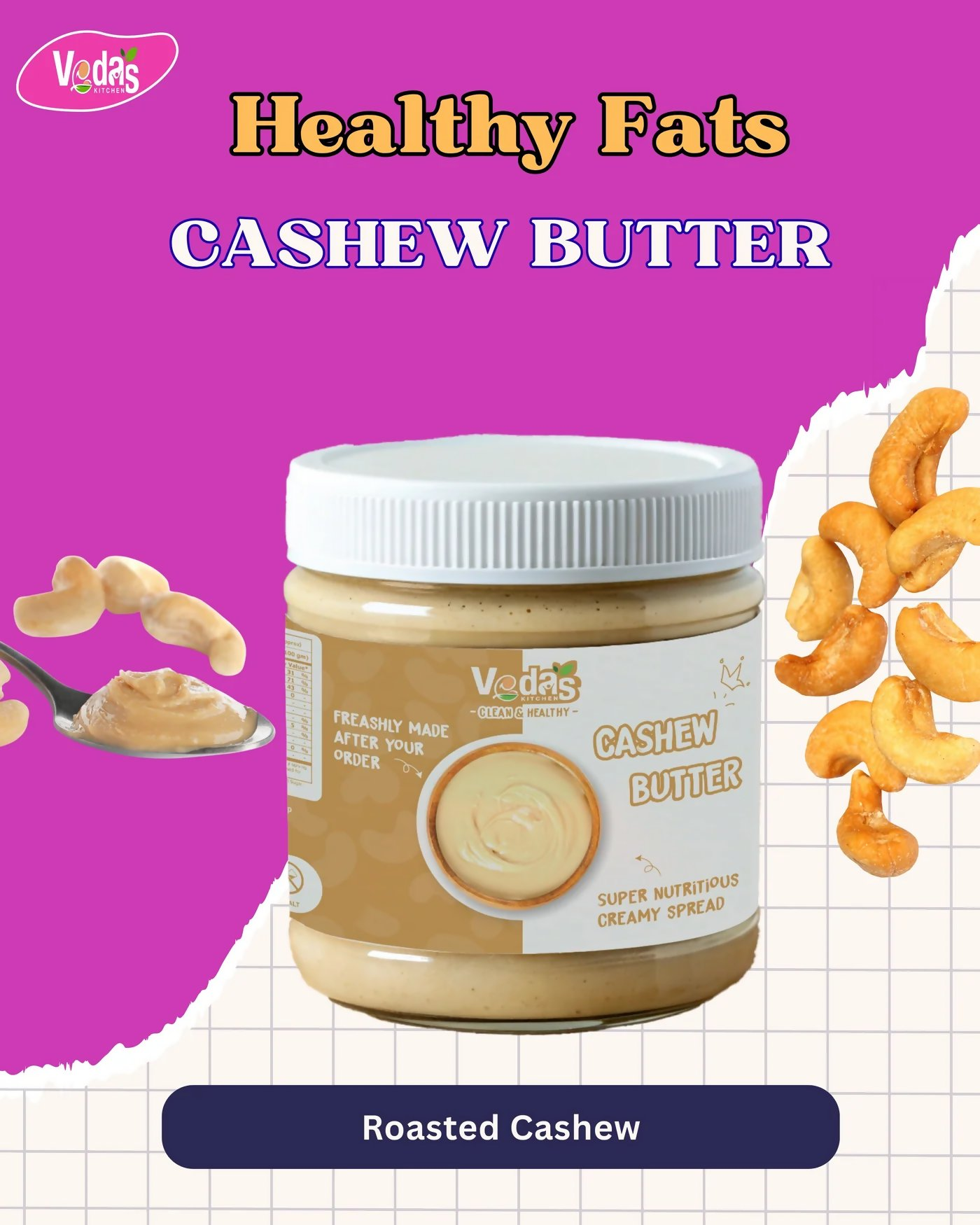 Vedas Kitchen Cashew Butter  Grab2Buy Vedas Kitchen Grab2Buy