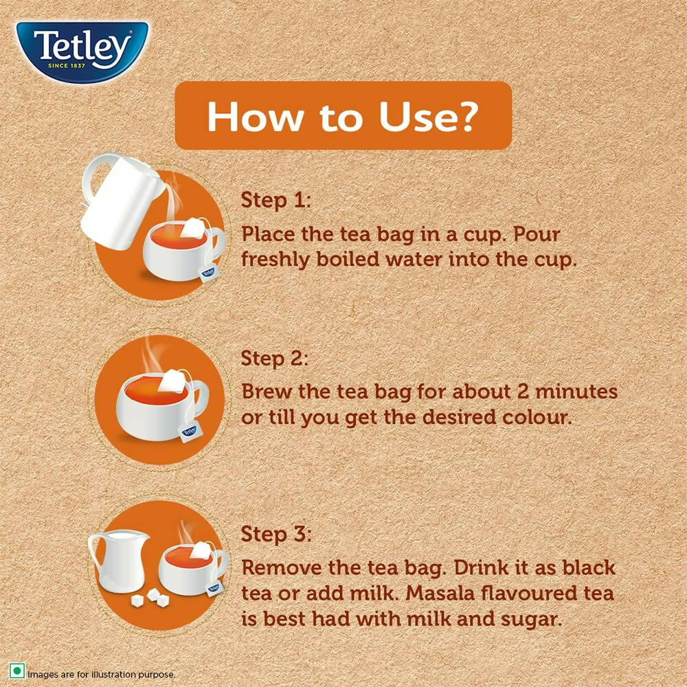 Tetley Masala Chai With Natural Flavour Black Tea Bags  Grab2Buy Tetley Grab2Buy