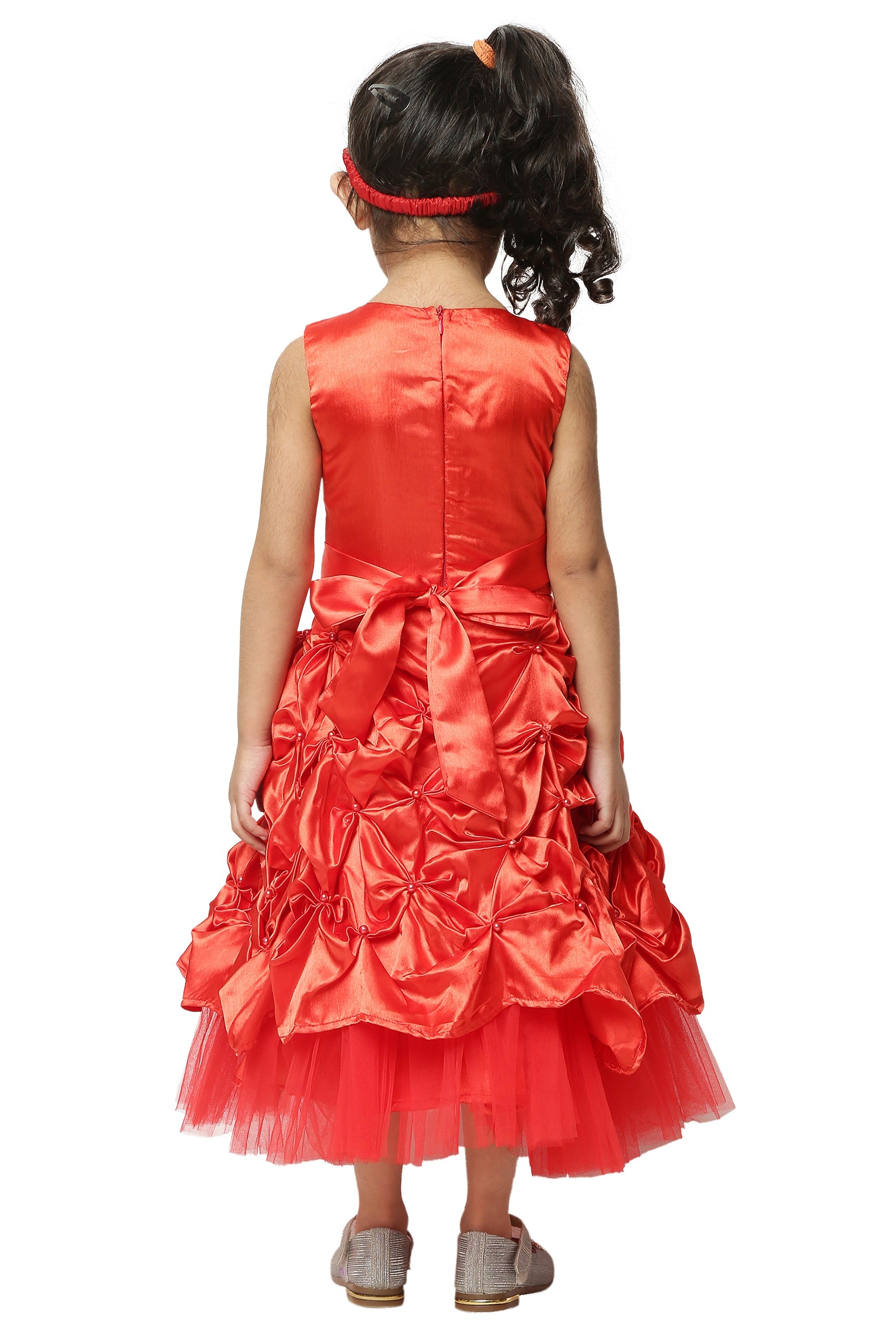 Asmaani Kids Party Wear Stylish Dresses, Perfect for Parties, Functions & Vacations - Red