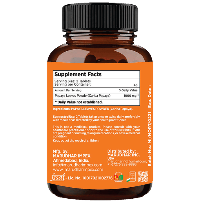 Minature Papaya Leaf Tablets 