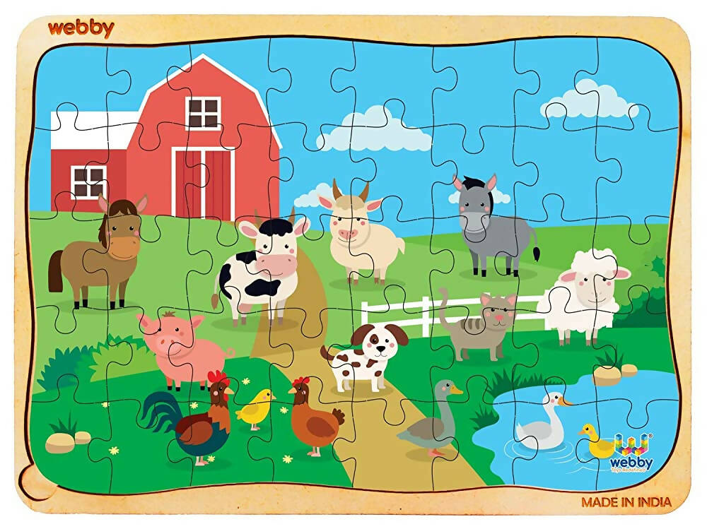 Webby Farm House Wooden Jigsaw Puzzle- 40 Pcs  Grab2Buy Webby Grab2Buy