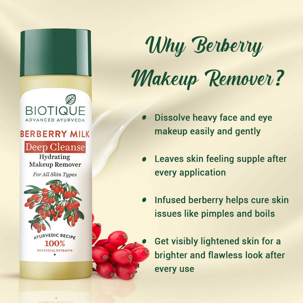 Biotique Berberry Milk Deep Cleanse Hydrating Makeup Remover 
