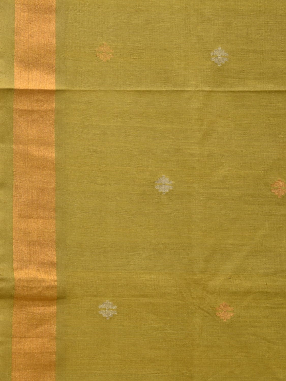 Olive Uppada Cotton Handloom Grab2Buy with Jamdani Pallu Design - Global Threads 