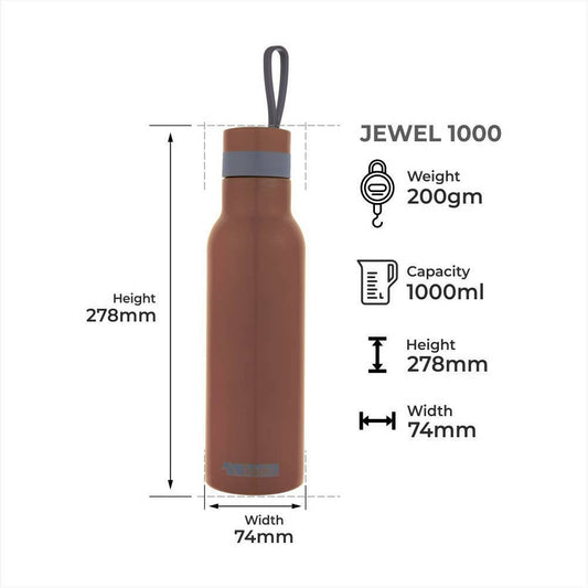 Dubblin Jewel Stainless Steel Sipper Water Bottle - Grab2buy