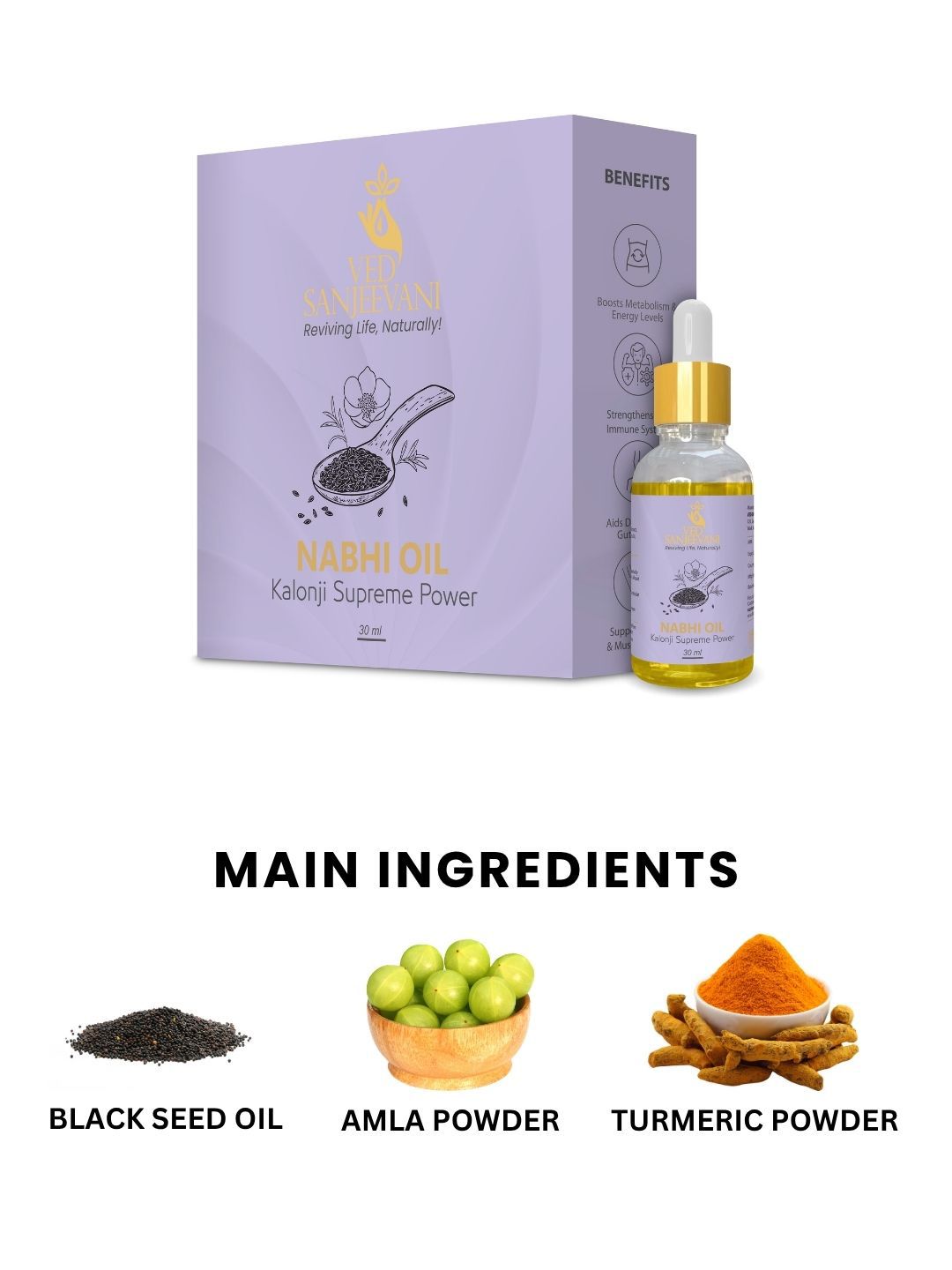 Ved Sanjeevani Kalonji Supreme Nabhi Oil  Grab2Buy Ved Sanjeevani Grab2Buy