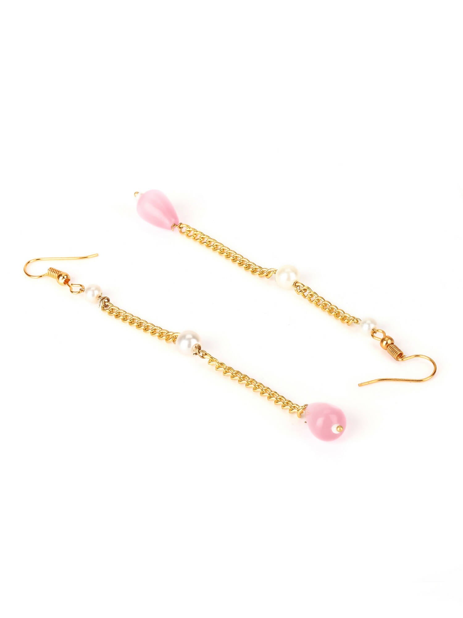 Gold-Plated Contemporary Drop Earrings - Ruby Raang - Grab2buy