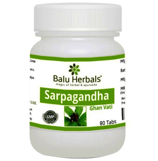 Balu Herbals Sarpagandha Ghan Vati Tablets 