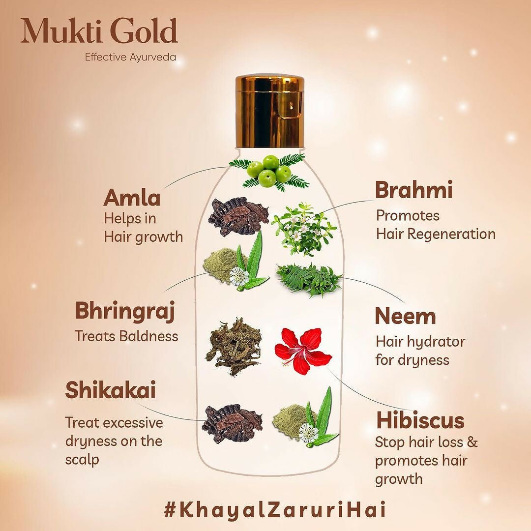 Axiom Mukti Gold Herbal Hair Oil 