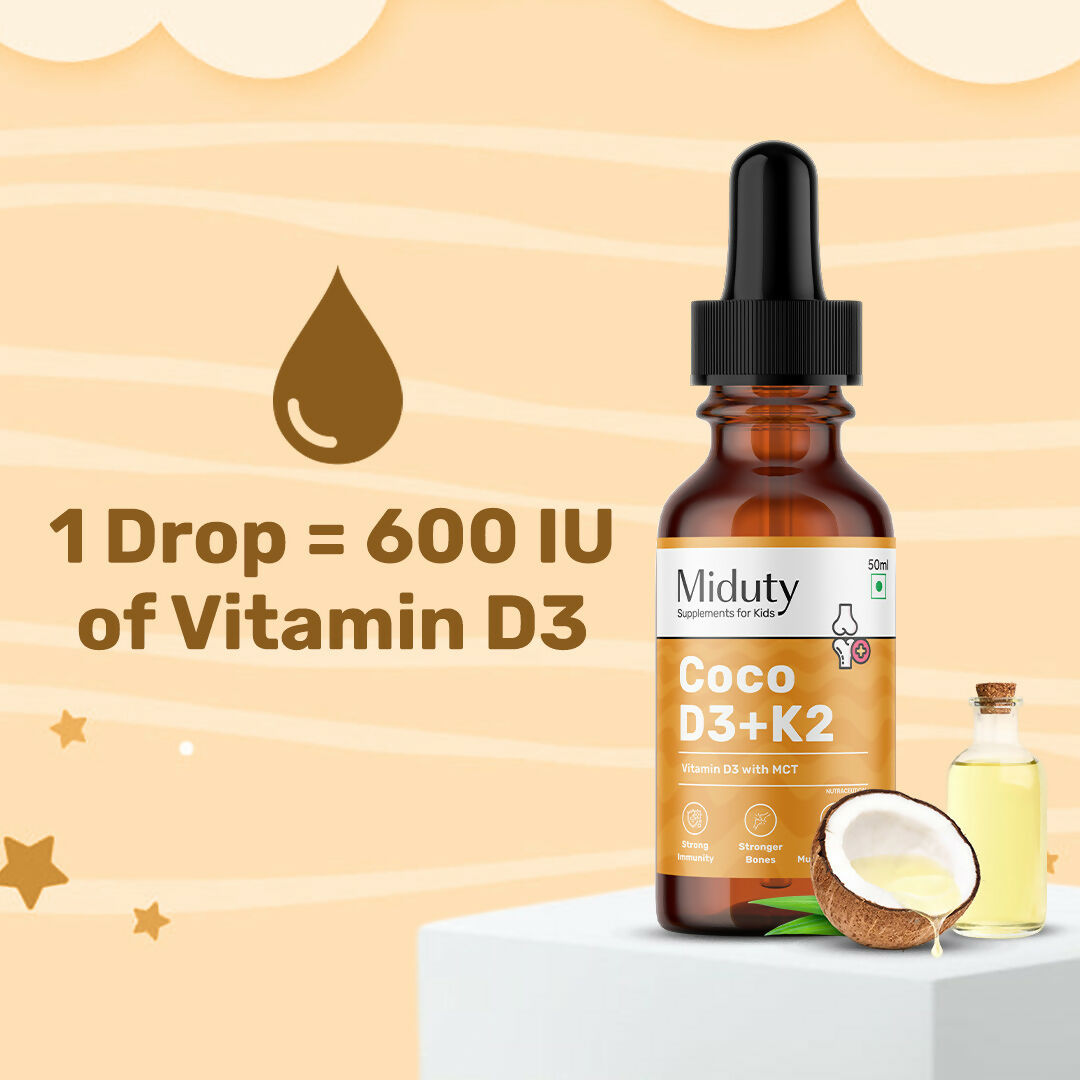 Miduty by Palak Notes Coco D3+K2 Drops For Kids & Babies 