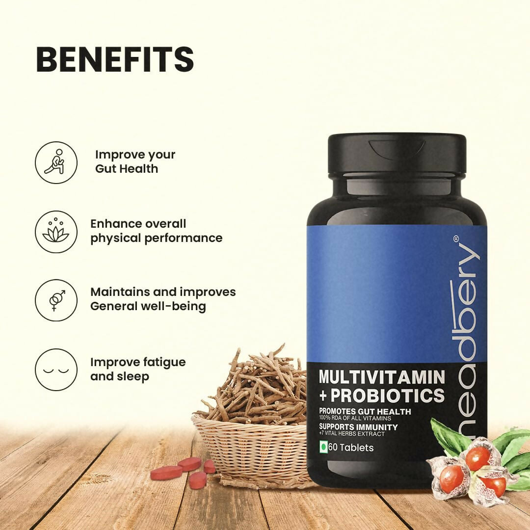 Meadbery Multivitamin With Probiotics Tablets 