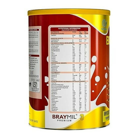 Braymil Premium Follow Up Formula 3 for 1-2 Years Powder 