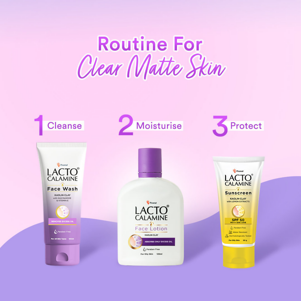 Lacto Calamine Face Wash with Kaolin Clay, Niacinamide & Vitamin E for All Skin Types 