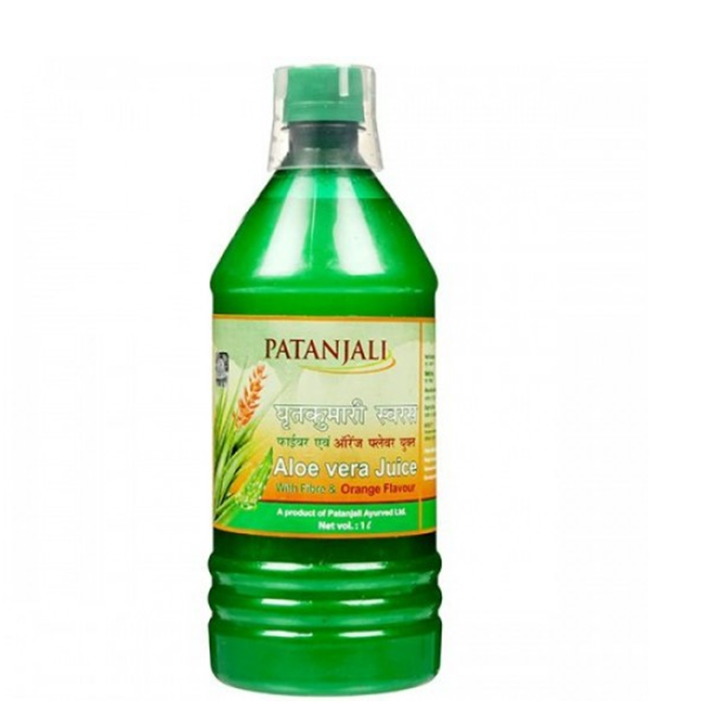 Patanjali Aloevera Juice with Fiber and Orange Flavour (1000 ML) | Grab2Buy