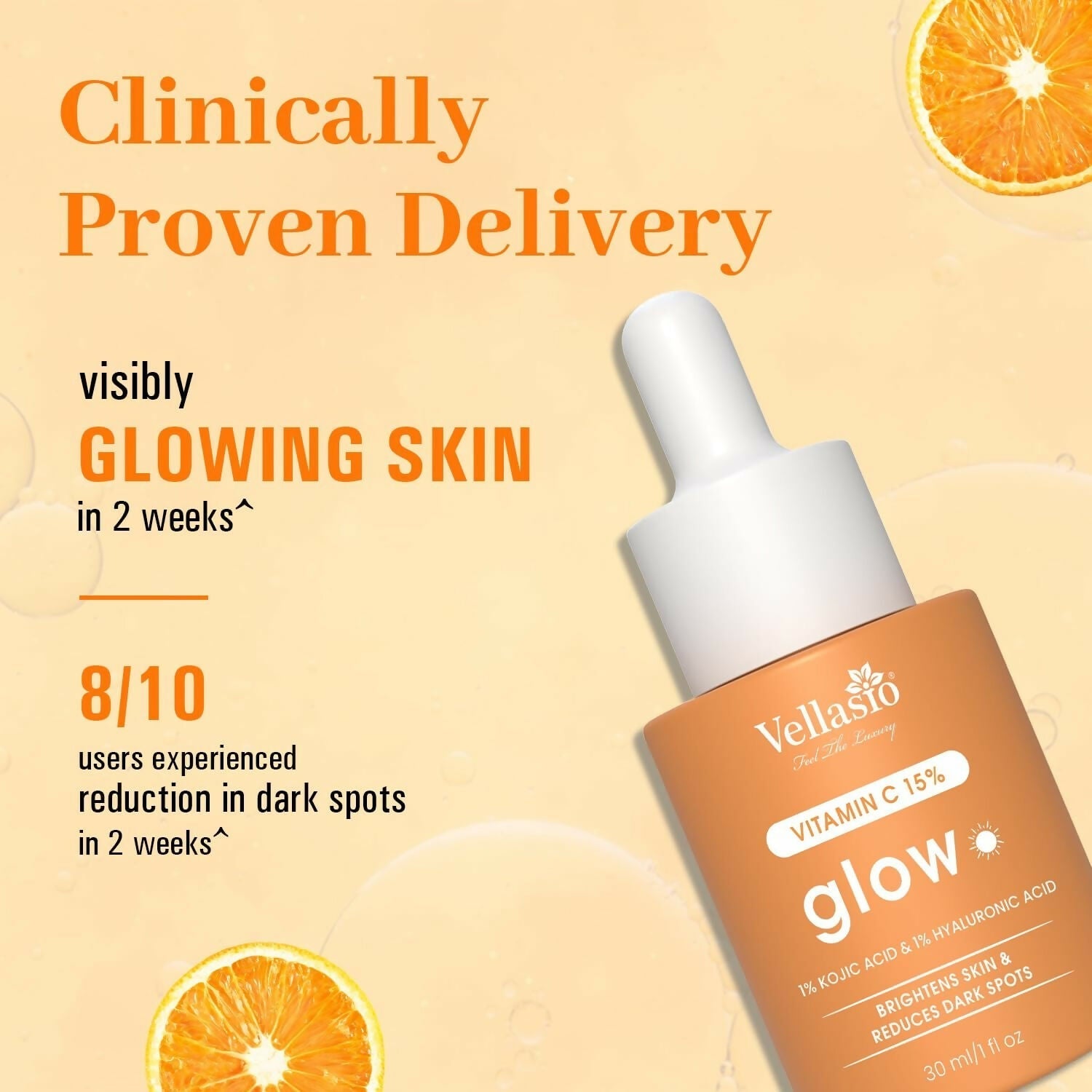 Vellasio 15% Vitamin C Serum with Hyaluronic Acid & Kojic Acid  Grab2Buy Vellasio Grab2Buy