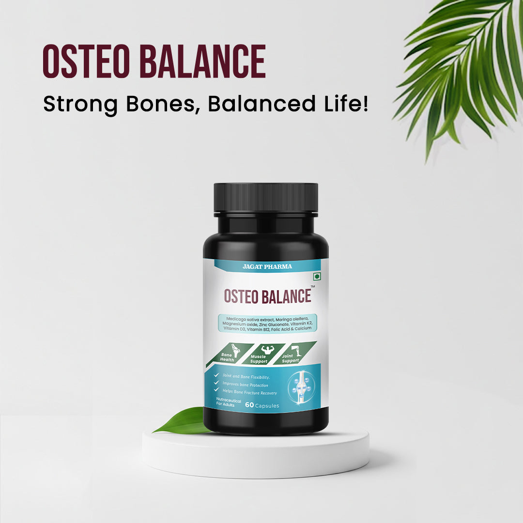 Jagat Pharma Osteo Balance + Roll-On: Strong Bones & Quick Relief Combo 