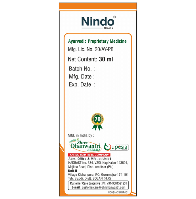 SDH Naturals Nindo Shots Single Use 