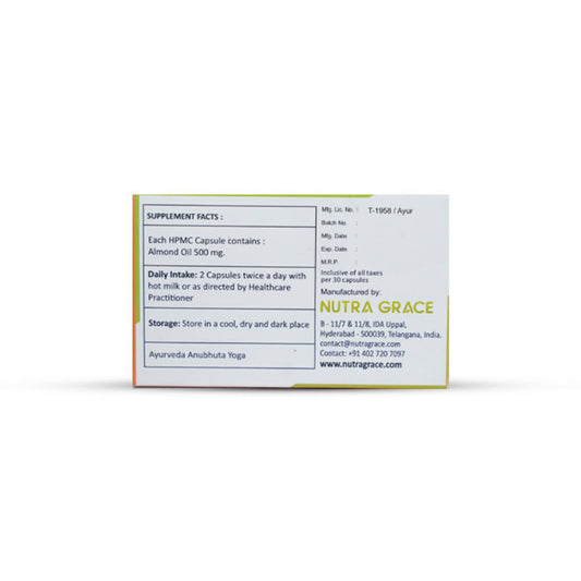 Nutra Grace Almond Oil Capsules - Grab2buy