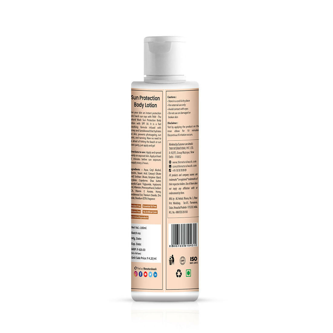 The Natural Wash Sun Protection Body Lotion  Grab2Buy The Natural Wash Grab2Buy