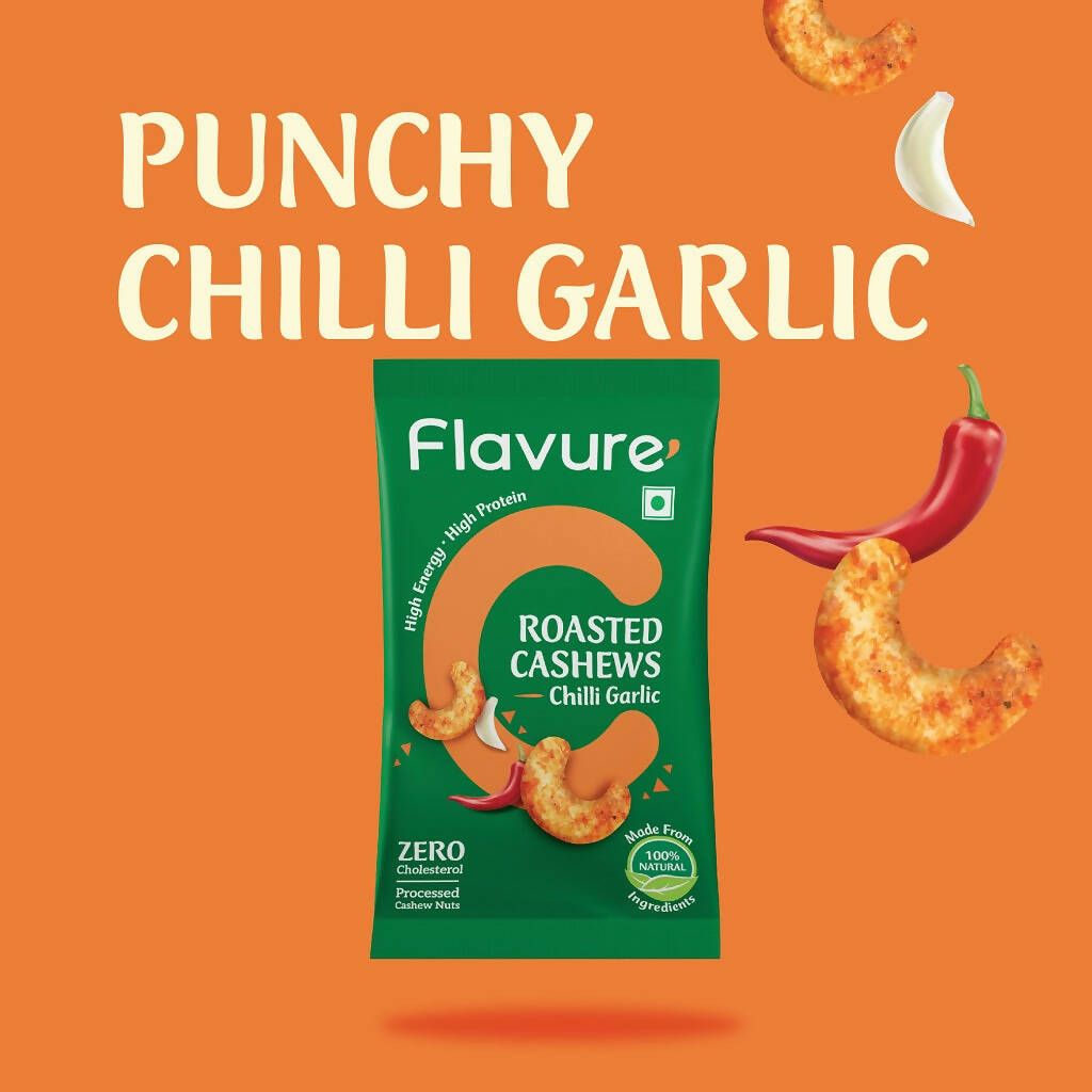 Flavure Roasted Cashew - Chilli Garlic 