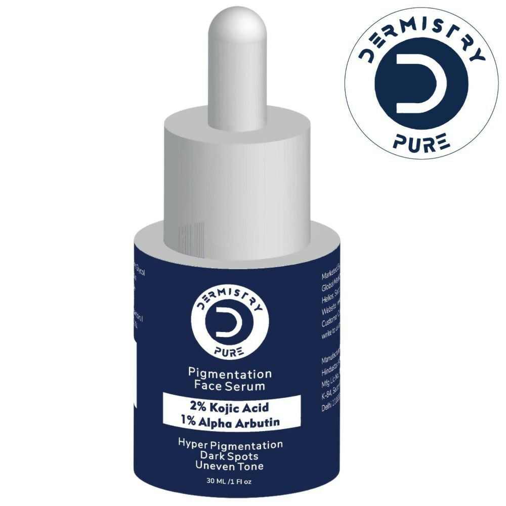 Dermistry Pure 2% Kojic Acid 1% Alpha Arbutin Instant Glowing Bright Light Pigmentation Spots Serum 