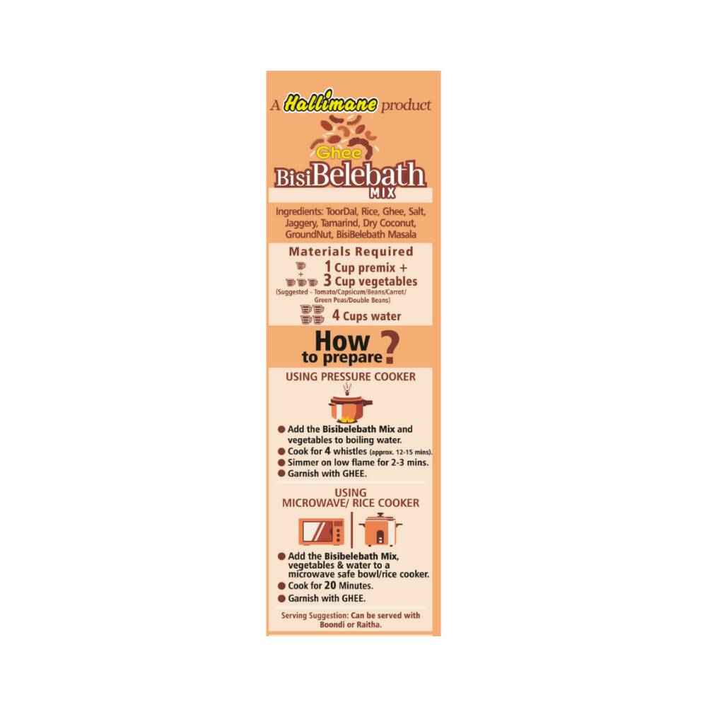 Hallimane Ghee Bisibelebath Mix 