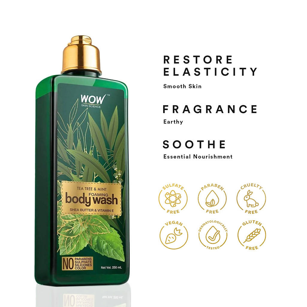 Wow Skin Science Tea Tree & Mint Foaming Body Wash  Grab2Buy Wow Skin Science Grab2Buy