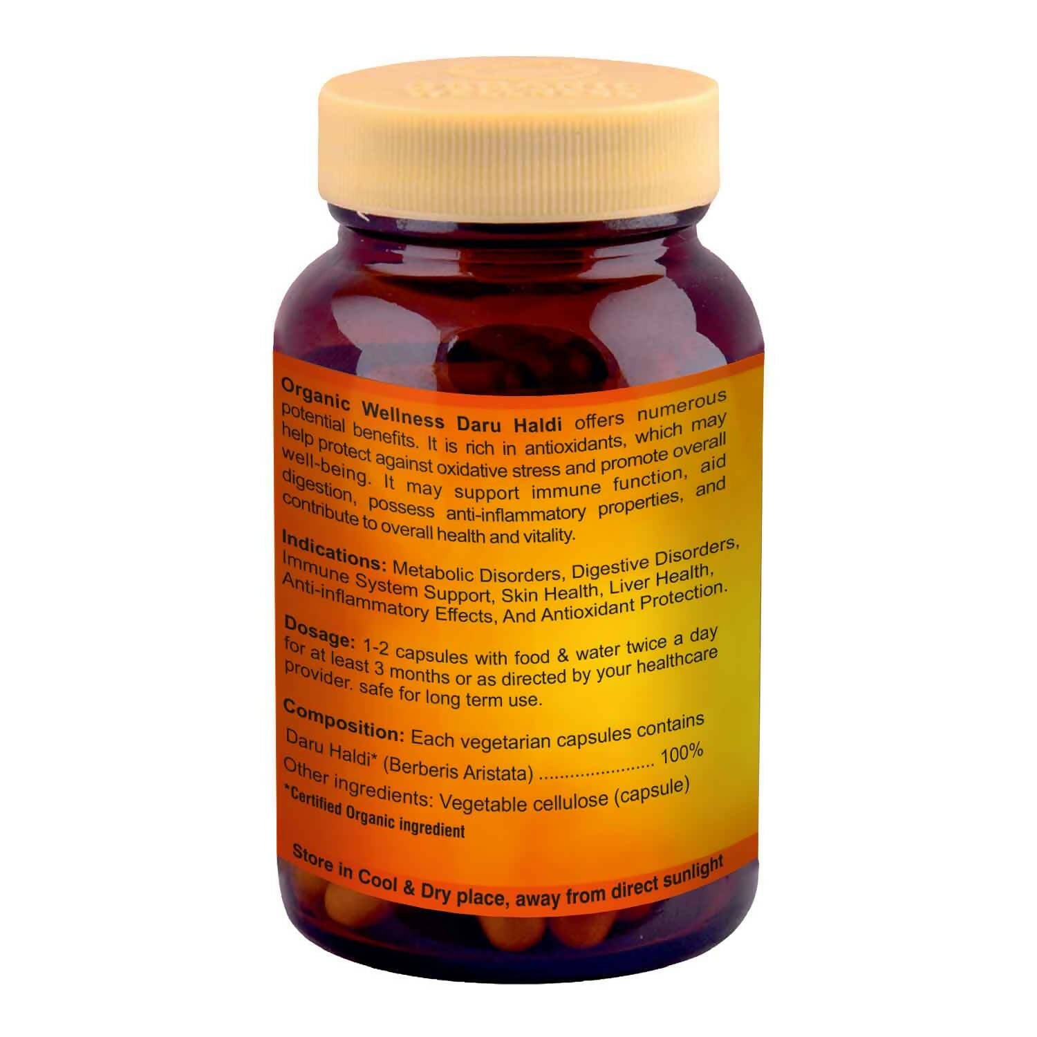 Organic Wellness Daru Haldi Vegetarian Capsules - Grab2buy