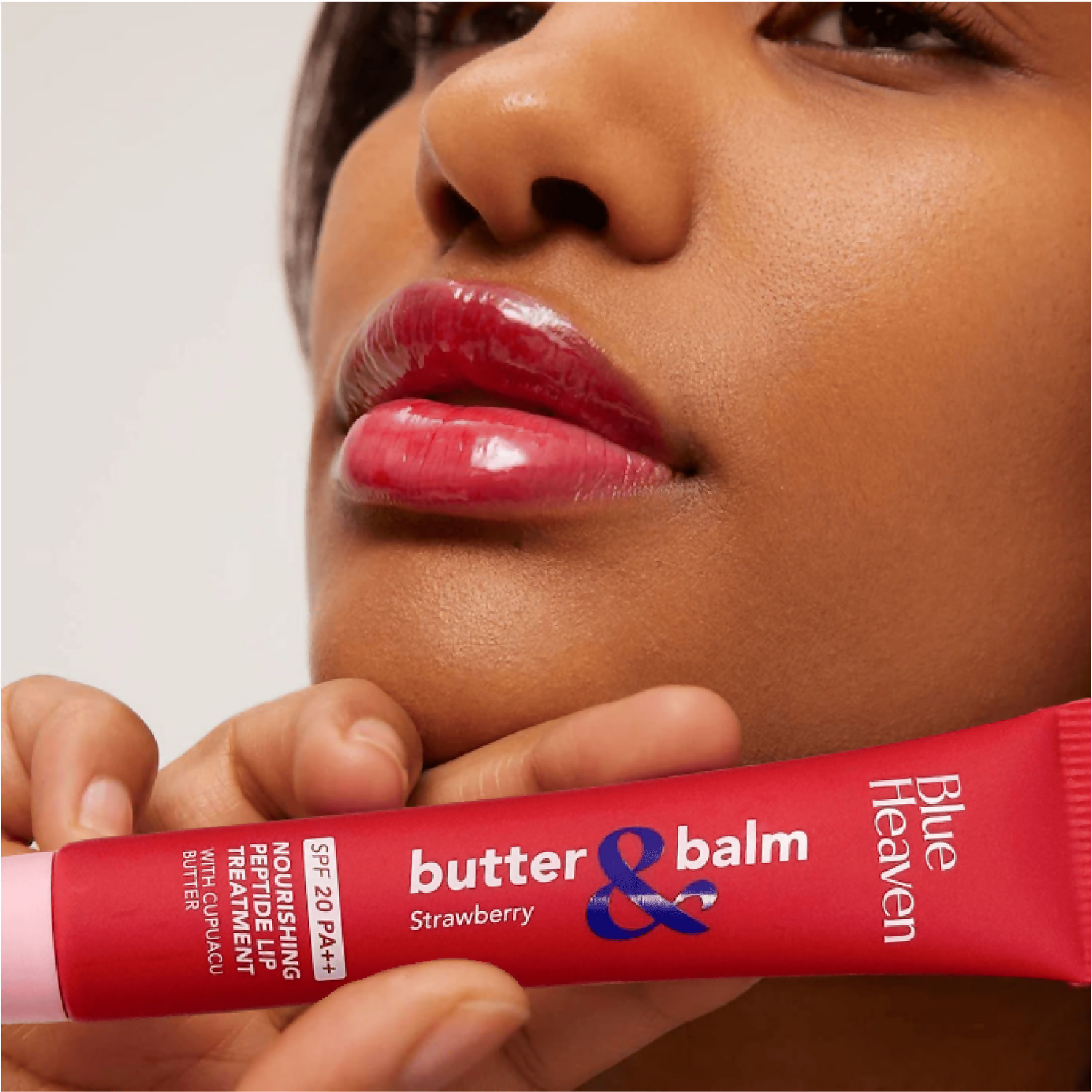 Blue Heaven Butter & Balm Peptide Based Tinted Lip Balm With Spf 20 Pa++ - Strawberry 
