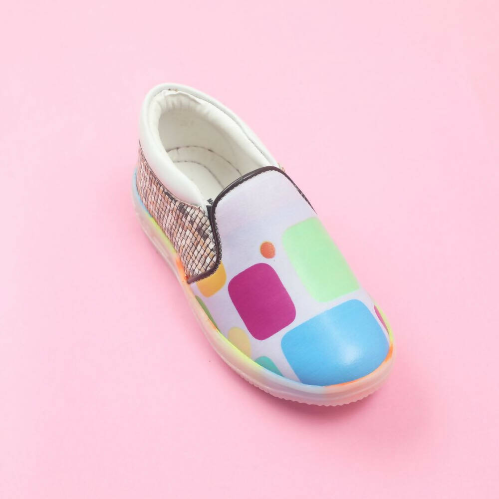 Tiny Bugs Unisex Colorblock Slip Ons Sneakers - Whithe  Grab2Buy Tiny Bugs Grab2Buy