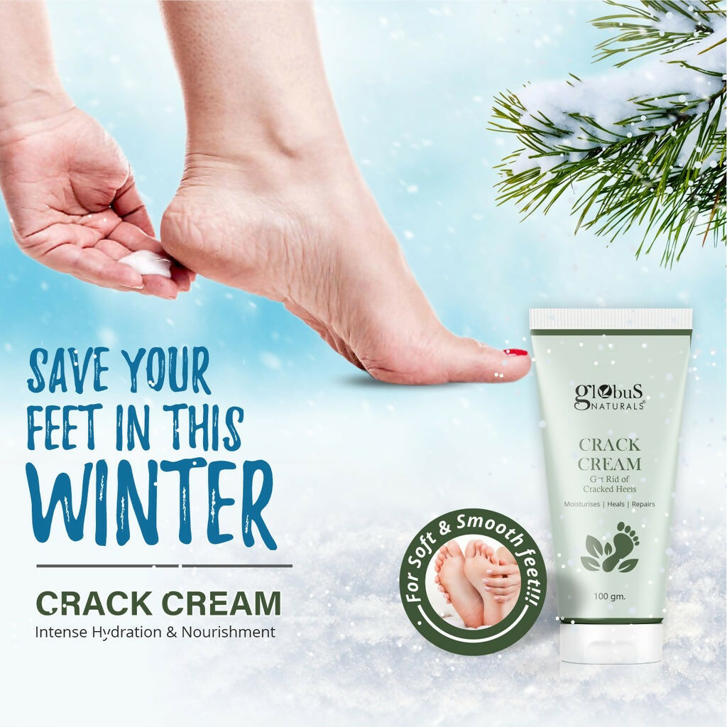 Globus Naturals Crack Cream for Dry & Cracked Heels & Feet 