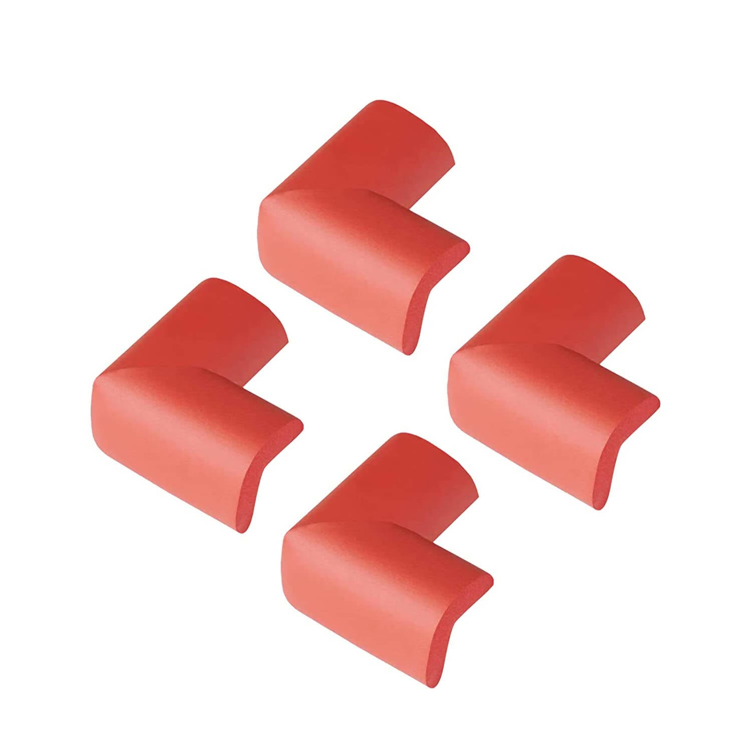Safe-O-Kid L Shaped Medium Nbr Corner Cushions Red For Kids Protection