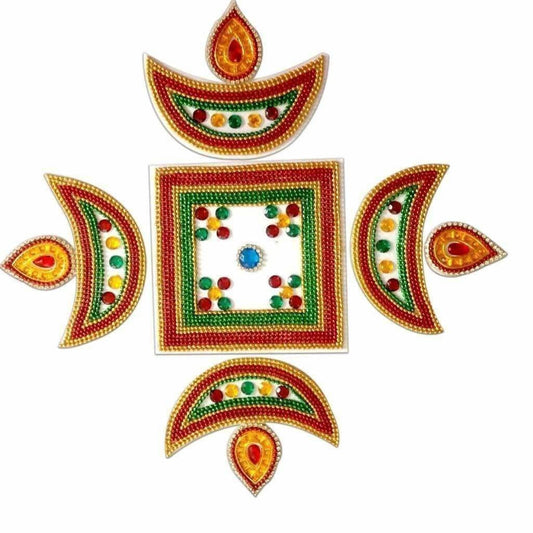 Kundan Rangoli For Puja Floor decoration & Wall Decoration - Grab2buy