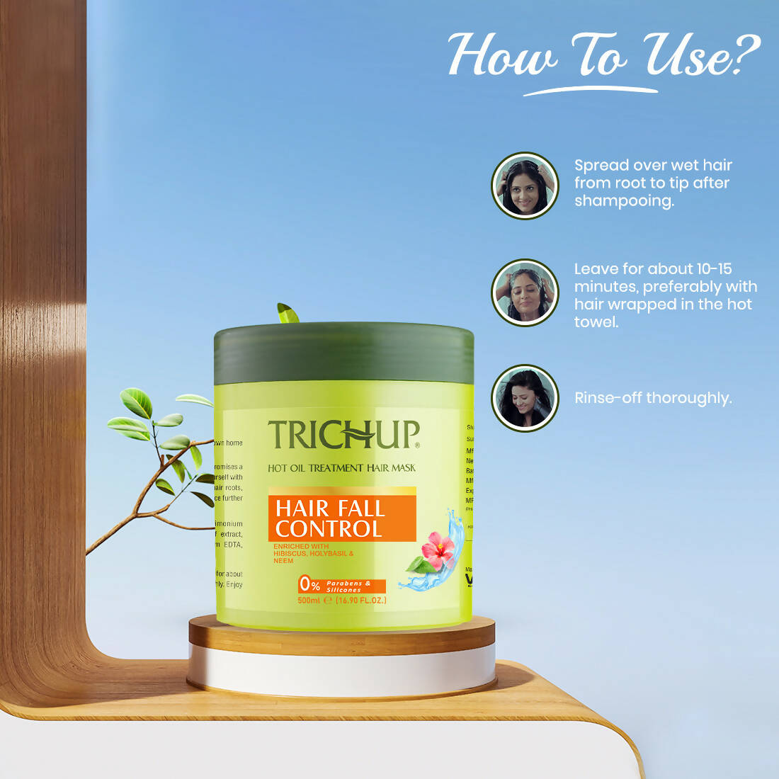 Vasu Healthcare Trichup Hair Fall Control Hot Oil Treatment Hair Mask  Grab2Buy Trichup Grab2Buy