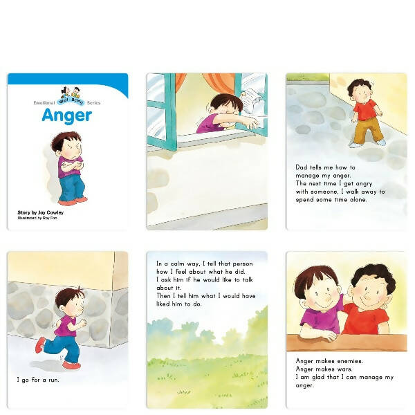 Jolly Scholars Emotional Well Being Story Books Set of 8 Ages 3-6 Years For Kids Learn Beauty, Anger, Sadness, Love Family & Friends etc.