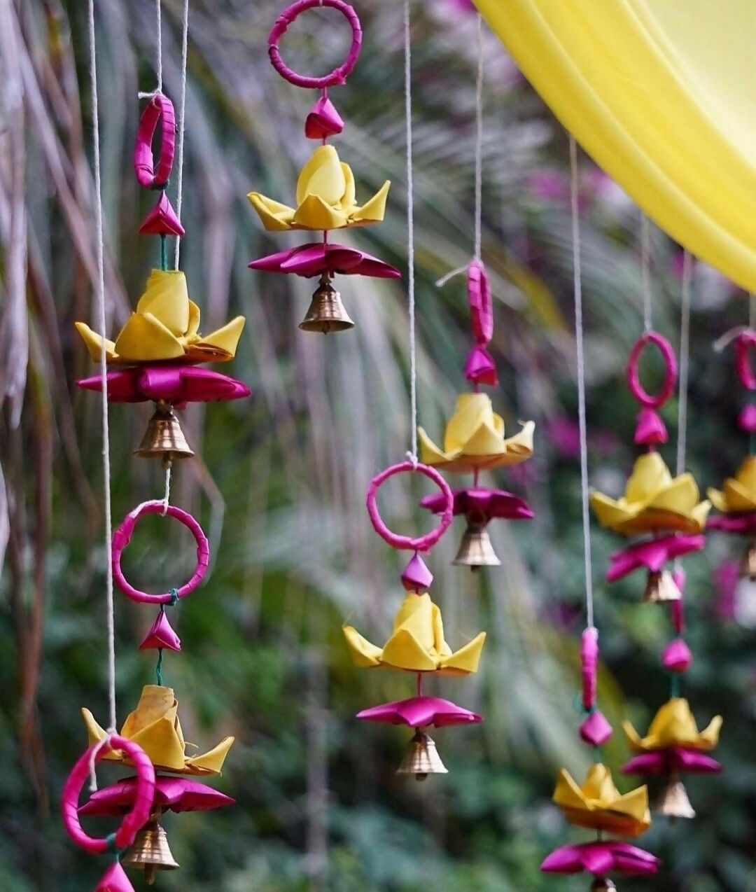 Shuddh Natural Hand Made Palm Leaf Lotus Hanging 