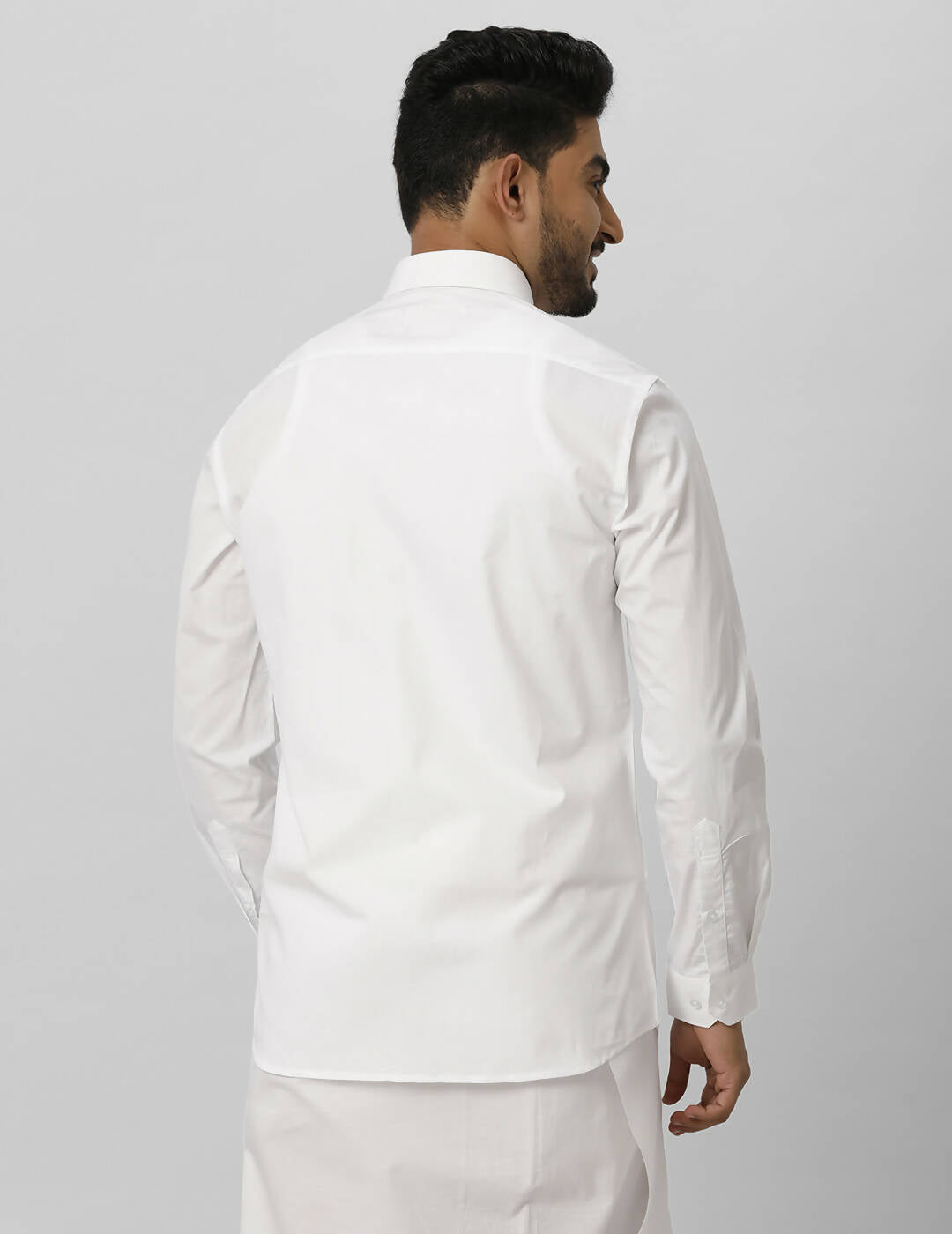 Ramraj Cotton Mens Fullsleeve White Shirt Pus Size 