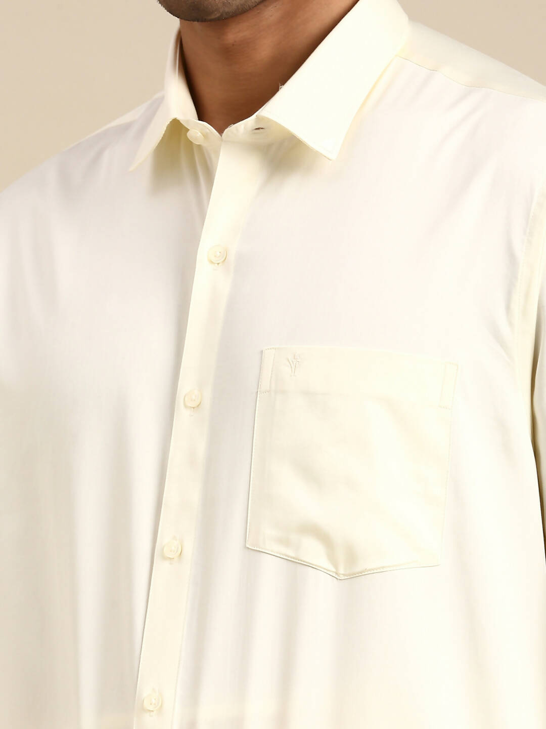 Ramraj Cotton Wedding Cream Zari Dhoti with shirt Bit & Towel Set Akshayam 50k