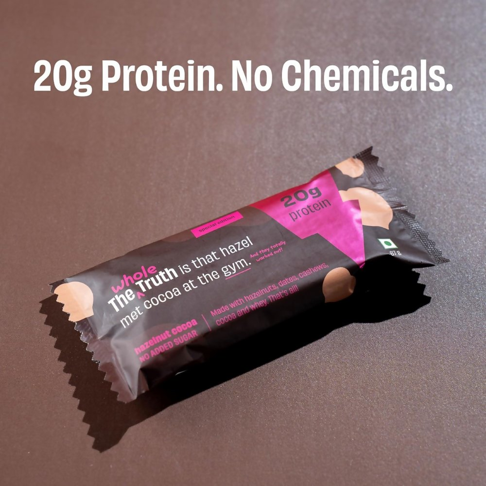 The Whole Truth High Protein Hazelnut Cocoa Protein Bar  Grab2Buy The Whole Truth Grab2Buy
