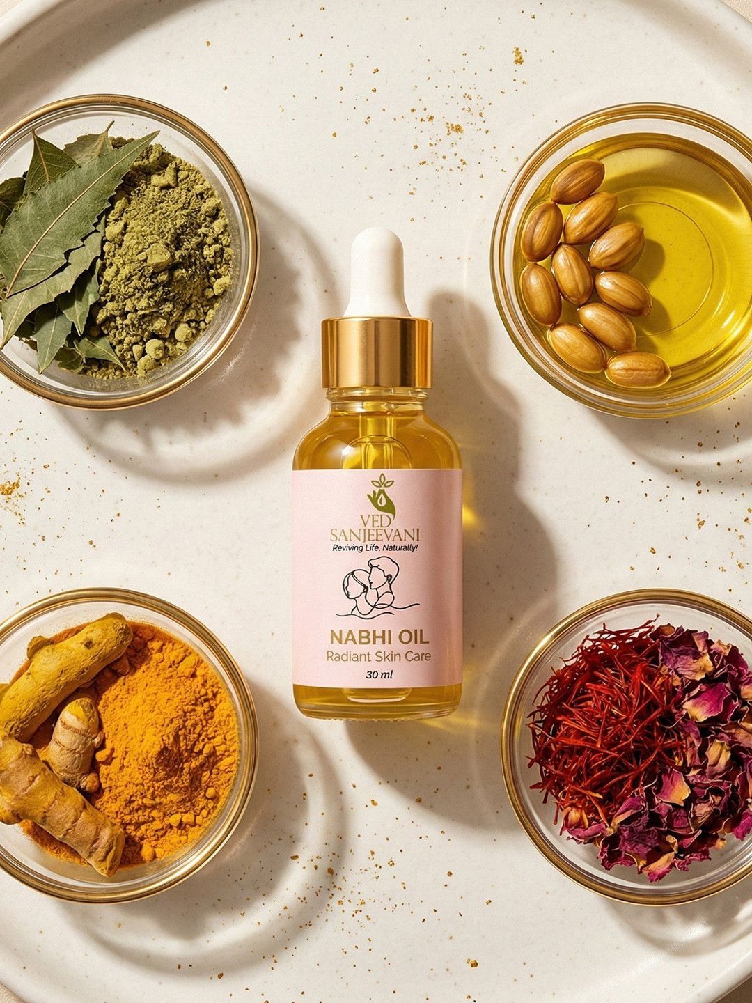 Ved Sanjeevani Radiant Skin Care Nabhi Oil  Grab2Buy Ved Sanjeevani Grab2Buy