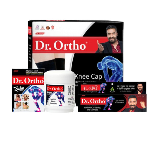 Dr. Ortho Ayurvedic Ointment, Balm & Knee Cap Combo - Grab2buy
