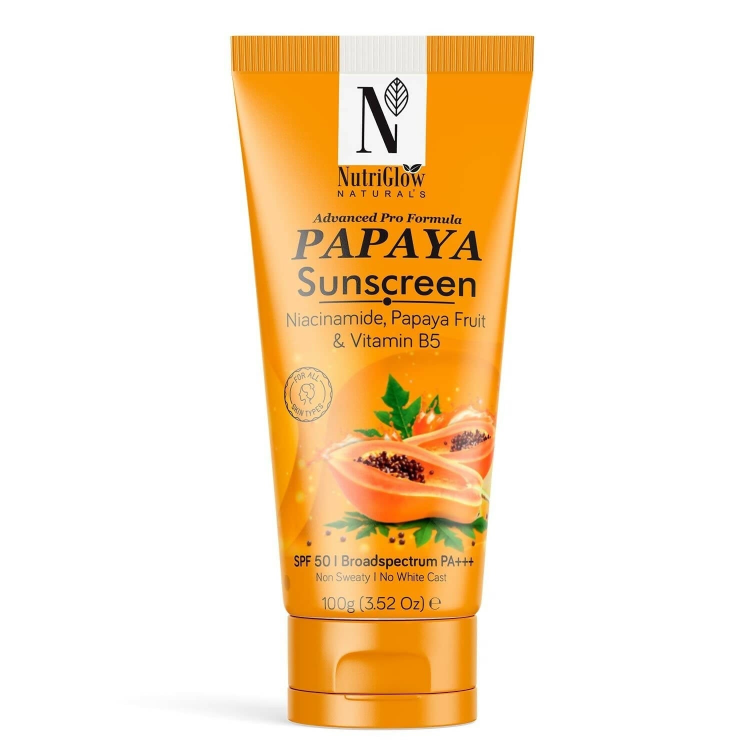 NutriGlow NATURAL'S Advanced Pro Formula Papaya Sunscreen SPF 50 PA+++ 