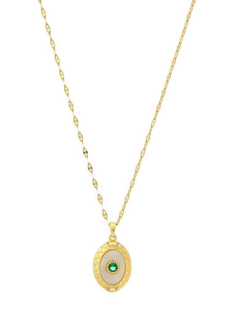 Antique Finish Crystal Necklace - Ruby Raang | Grab2Buy