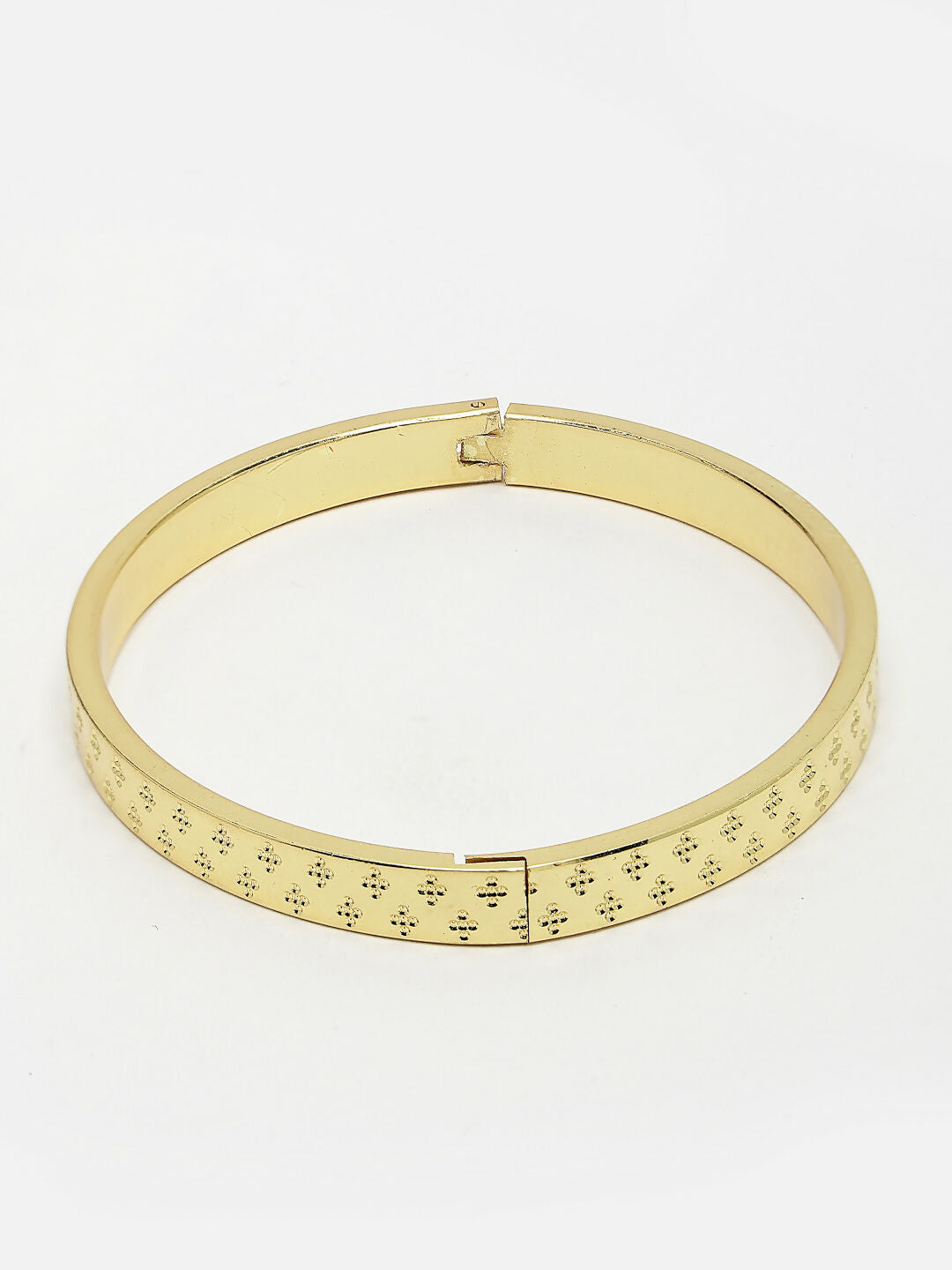 NVR Men's Set of 2 Gold & Black Rhodium-Plated Stainless Steel Kada Bracelet