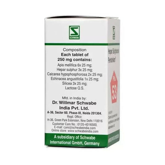 Dr. Willmar Schwabe India Hepar Sulphuris Pentarkan Ptk 53 Tablets - Grab2buy