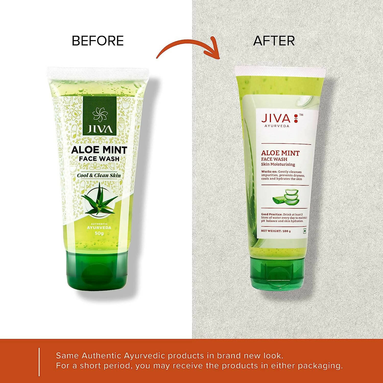 Jiva Ayurveda Aloe Mint Facewash 
