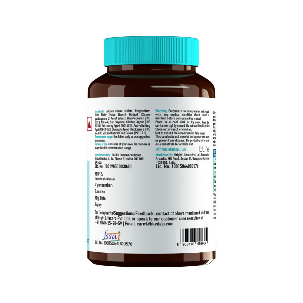HK Vitals Calcium + Vitamin D3 Tablets 