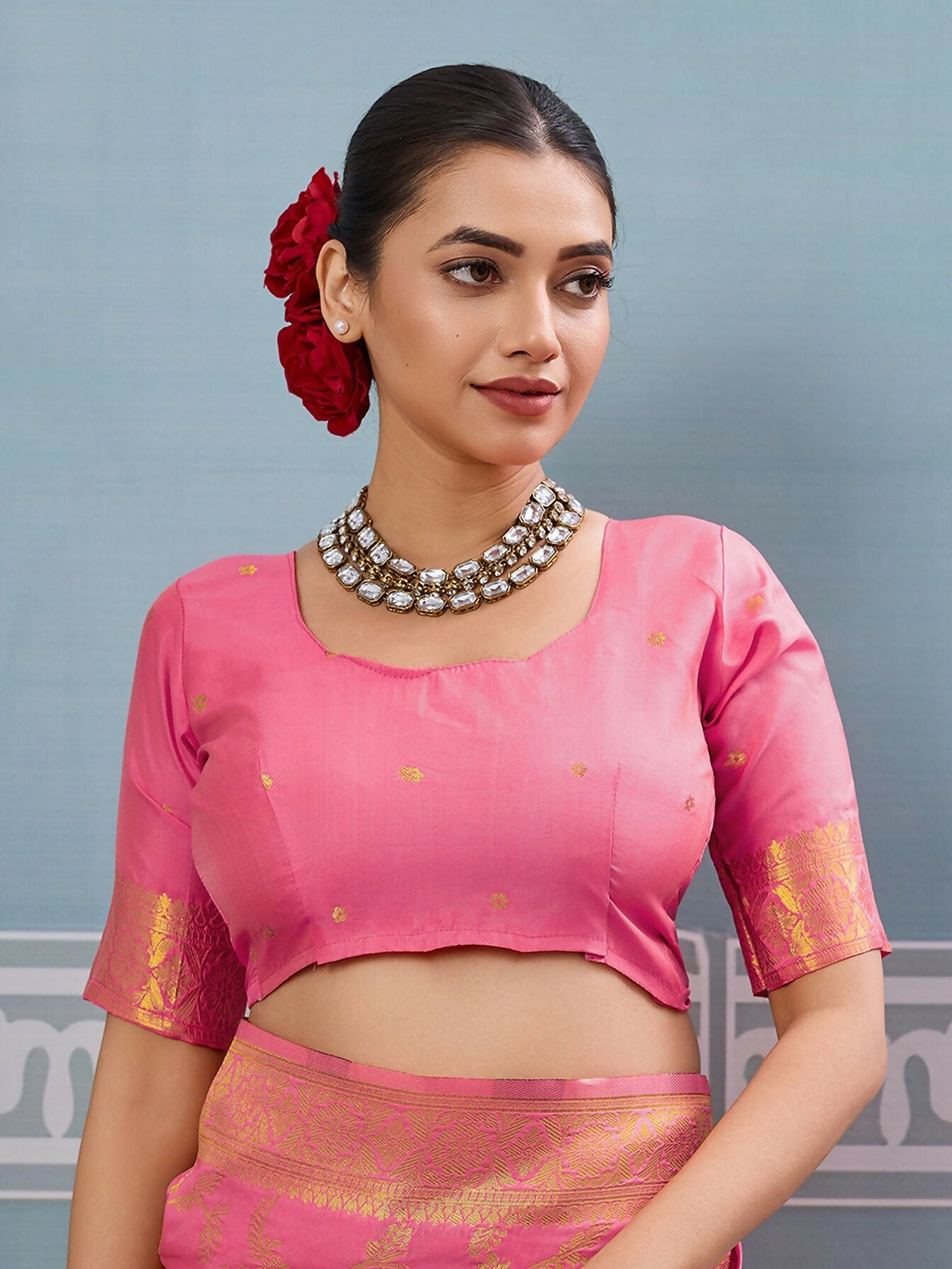 Shree Shyam Fashion Gajari Silk Saree